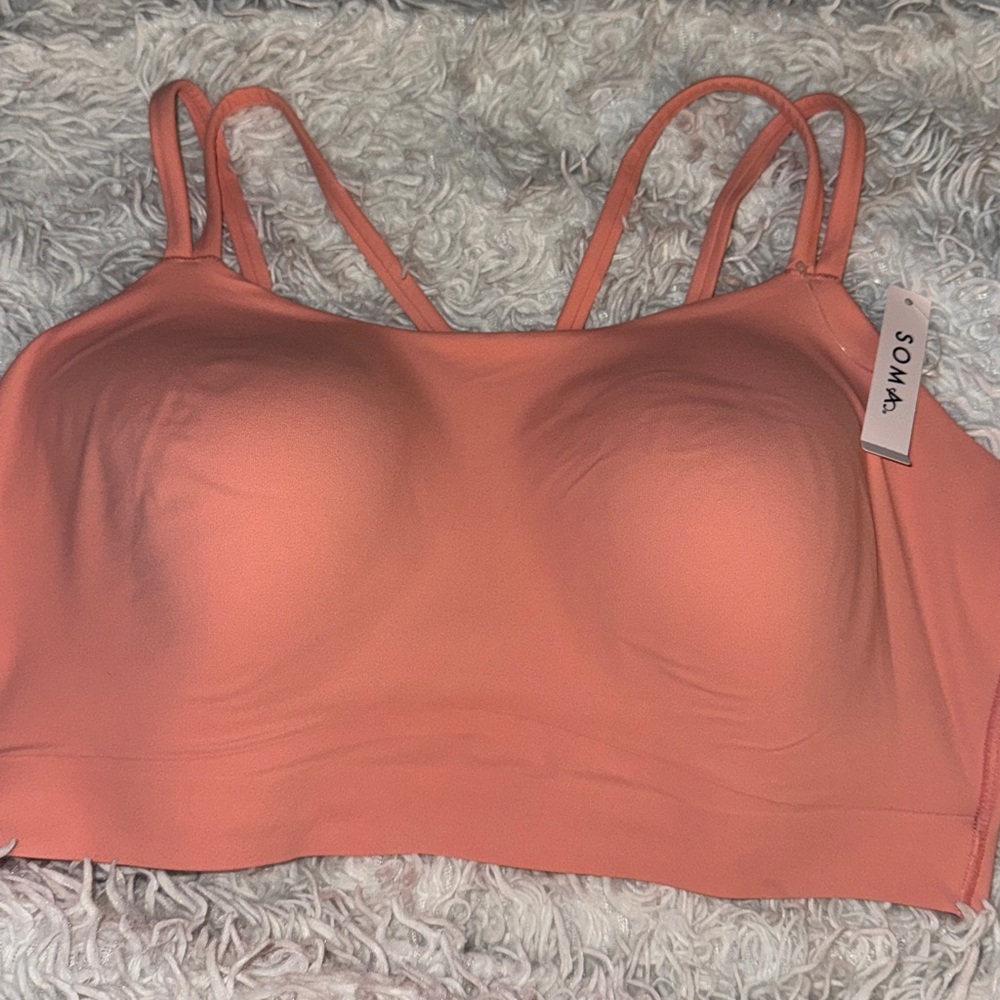 Soma Sport Pink Longline Yoga Bra XL NWT